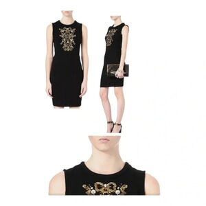 JUICY‎ COUTURE Black Beaded Sequence Bodycon dress size 4